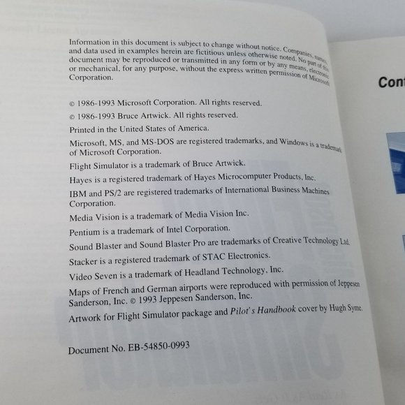 Microsoft Flight Simulator 5.0 PC Hard Disc Handbook Airplane School Computer - Picture 7 of 13